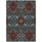 Edge Collections - 10' x 14' - Blue - Washable Oriental Area Rug for Indoor and Outdoor Use - 1 Piece